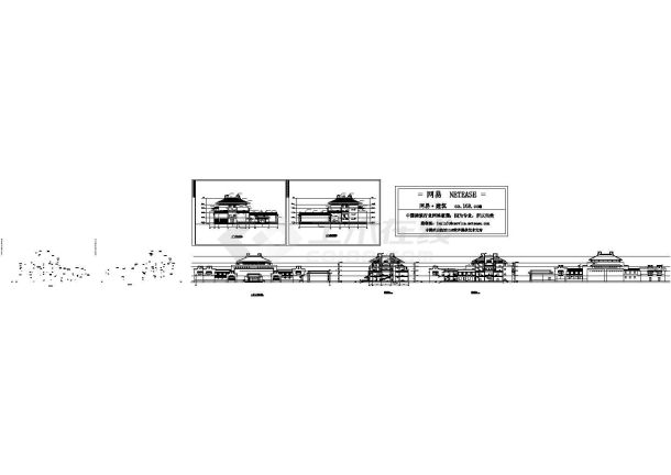 某仿古建设计cad图(含立面图,共五张)-图一