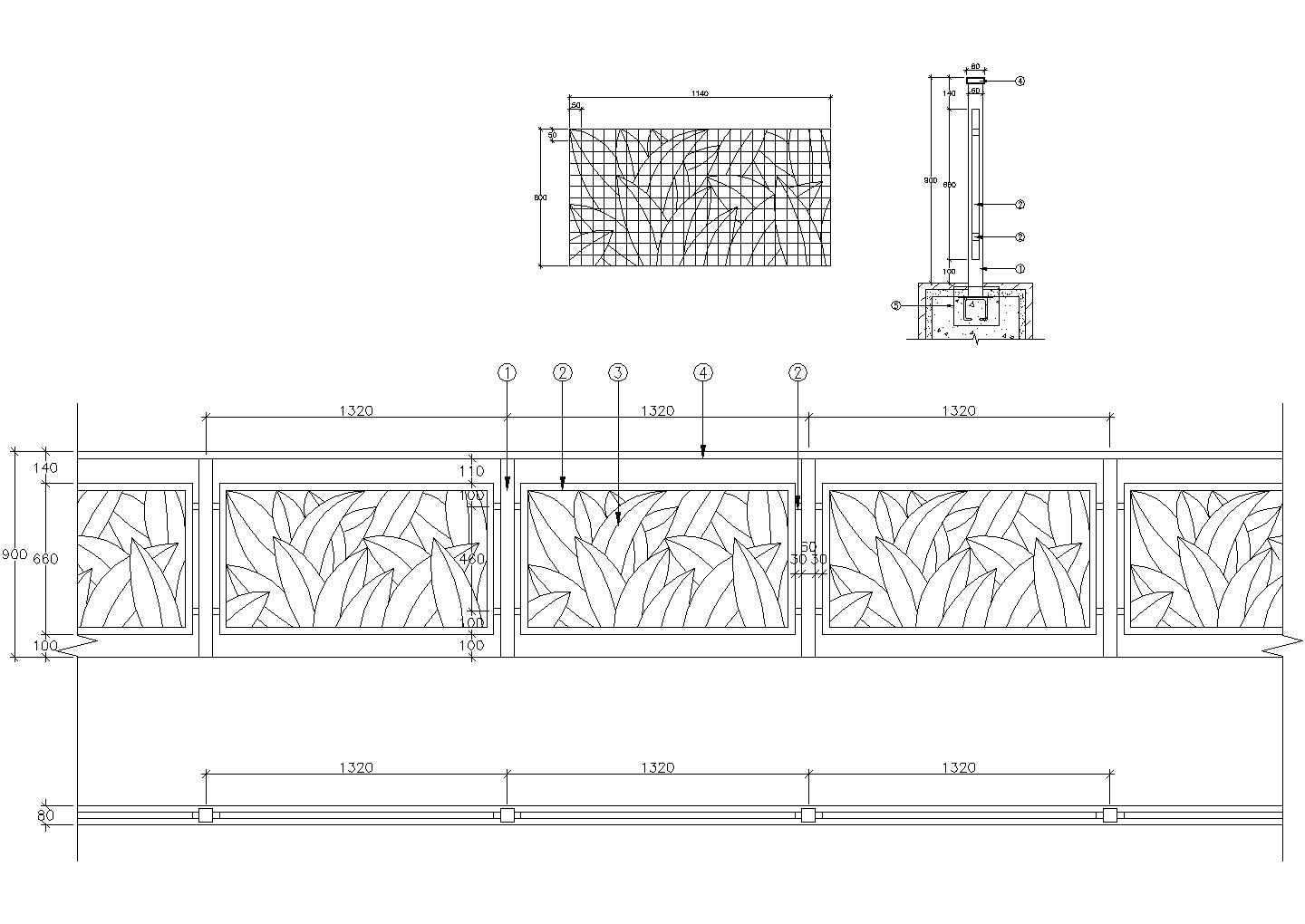铁艺护栏建筑布置参考图
