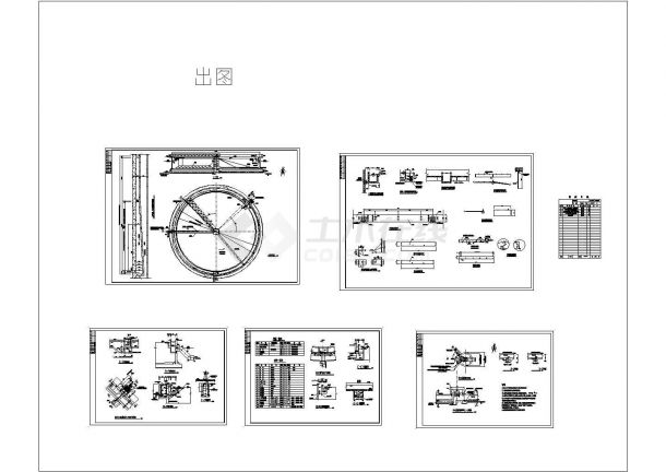 北京市某A2O工艺污水处理厂设计建筑施工cad图纸-图一