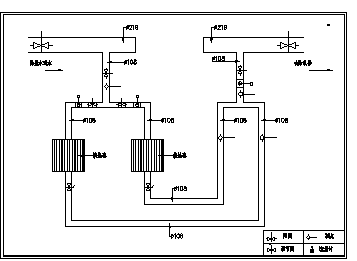 换热器设计_某热电厂换热器安装施工cad图纸-图二