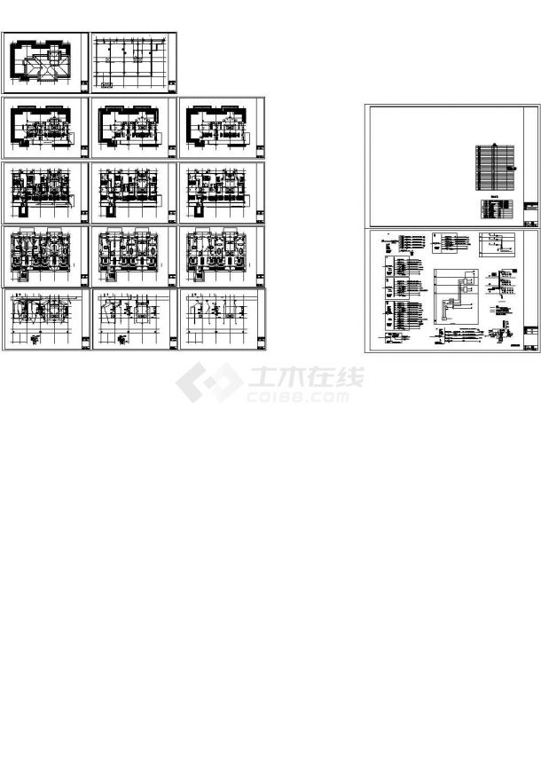 北京三层住宅混合公建（配建经适房）项目弱电施工CAD图纸-图二