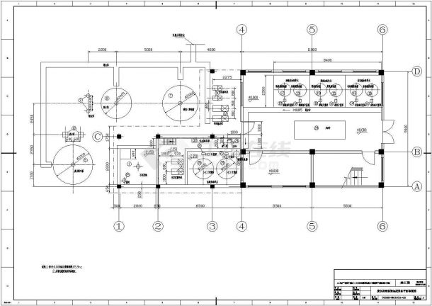 某电厂脱硫废水处理系统设计施工CAD图纸-图二