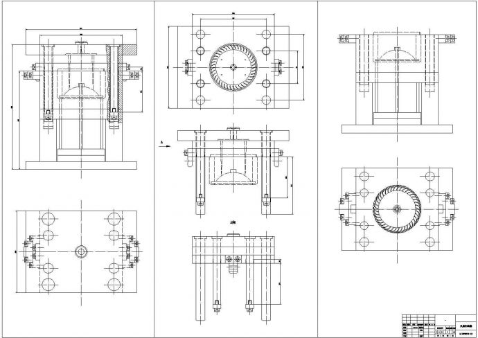 某风扇注塑模CAD施工节点剖面图纸_图1