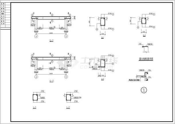 某新厂东大门结构建筑CAD设计完整平面施工图-图二