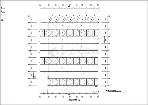 某钢结构节点CAD完整设计平面详图-图一
