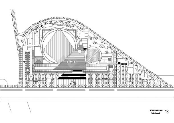 厦门图书馆建筑方案文本CAD施工图纸（含设计说明，甲级设计院设计）-图一
