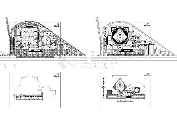 厦门图书馆建筑方案文本CAD施工图纸（含设计说明，甲级设计院设计）-图二