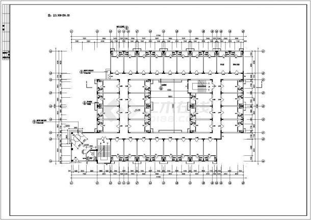 江苏省南京市某事业单位集体宿舍平立剖建施CAD图纸-图二
