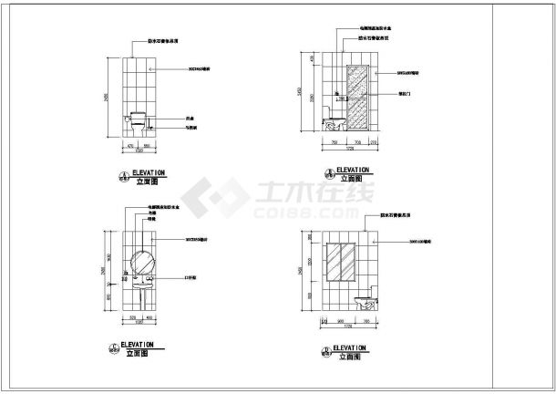 某室内装修图库CAD节点完整构造设计图-图一