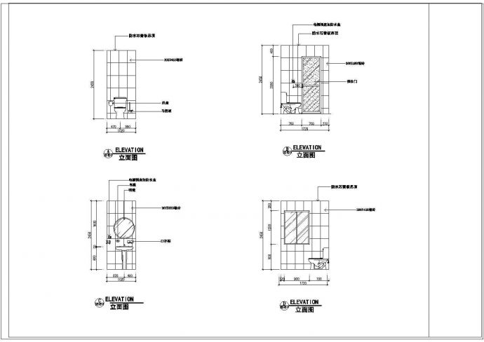 某室内装修图库CAD节点完整构造设计图_图1