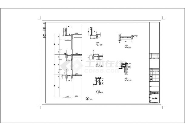 钢材市场办公楼建筑设计施工图-图一