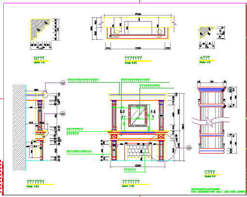 某包厢CAD完整节点平立面设计图_图1