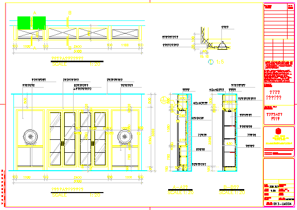 某包间前厅立面CAD详细节点构造图