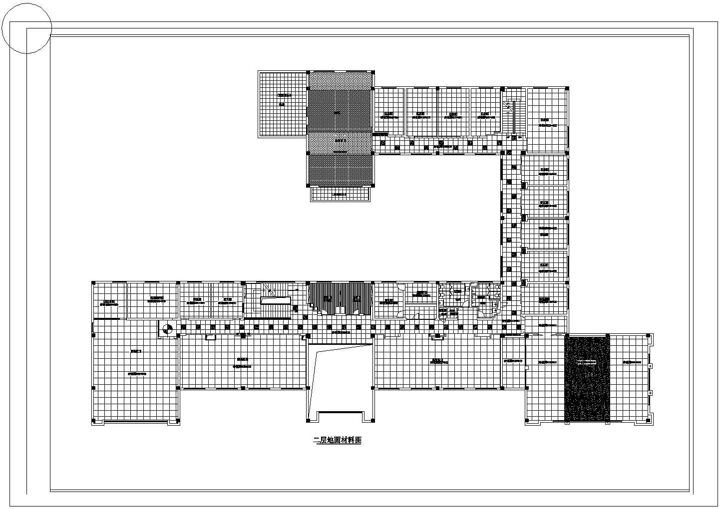 某办公楼装饰地面材料CAD大样完整构造设计图