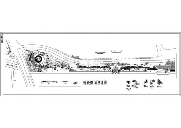 某河滨绿地施工室外铺装台阶CAD详细完整剖面图-图一