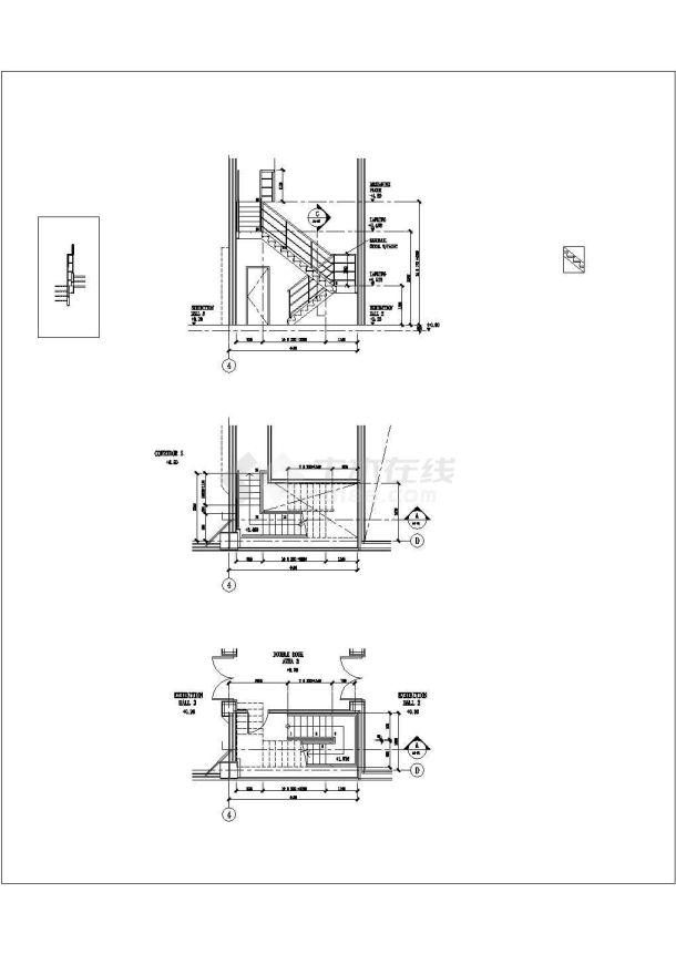 某展览展馆建筑方案CAD大样详细构造设计图楼梯-图一