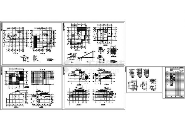 【广州】某四层办公综合楼建筑设计施工CAD全套图纸-图一