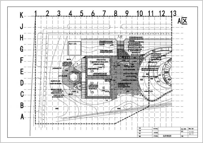 某镇游园景观设计CAD详细完整铺装图_图1