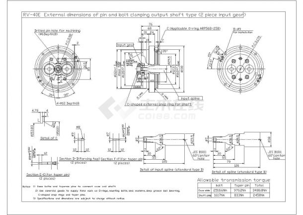 某齿轮减速机CAD大样完整构造设计图纸-图一