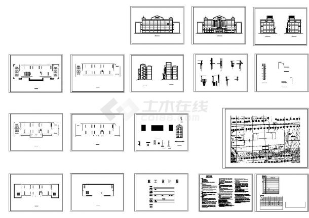 云南省某卫生学校药剂检验实验楼建筑设计全套CAD图纸-图一