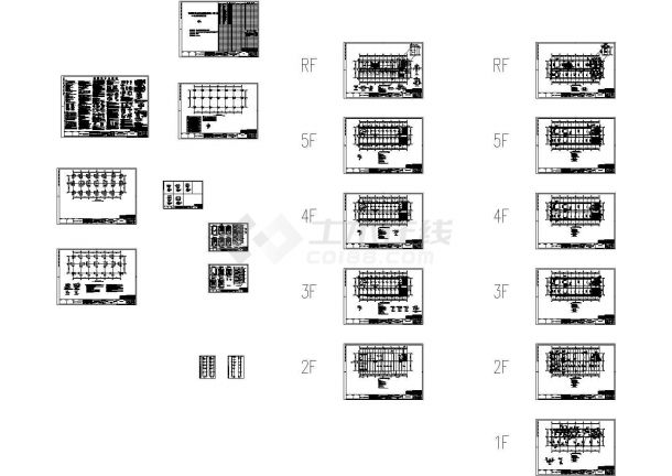 昆山市某五层框架结构办公楼设计cad全套结构施工图（含设计说明）-图一