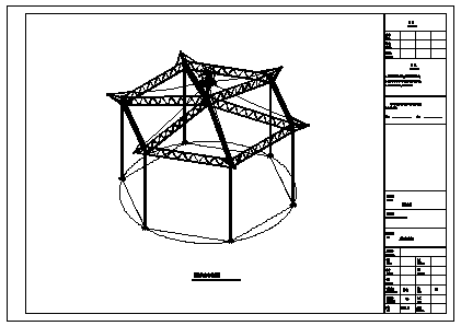 某城市公园六角形膜结构工程施工cad图_六角形膜施工-图二