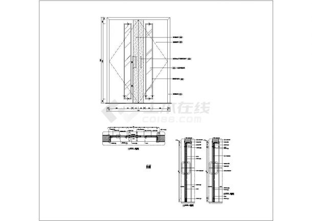 某消防门CAD构造全套详细设计大样图-图一