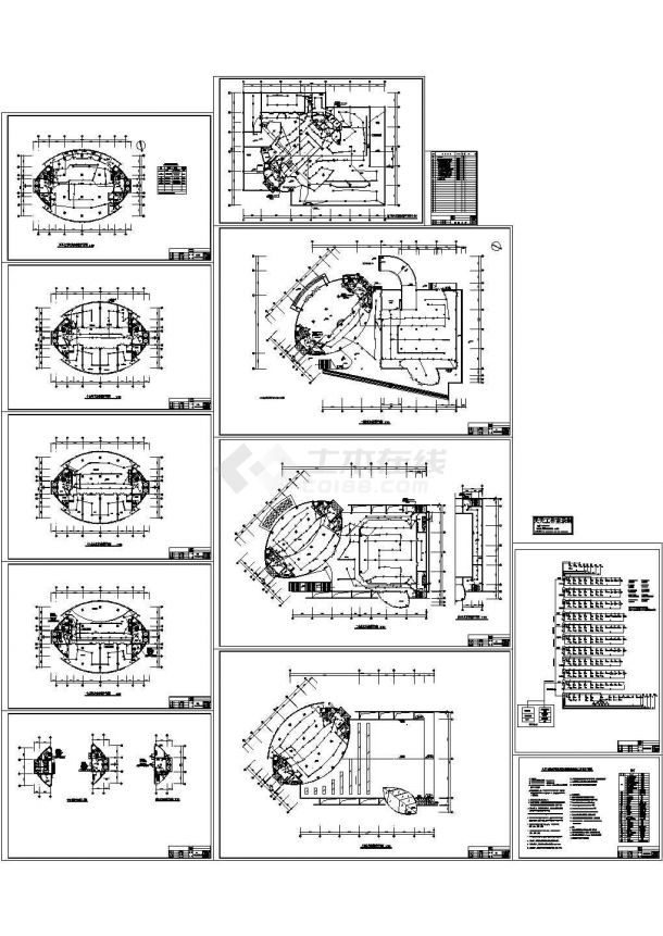 十九层管理中心办公大楼电气施工cad图(含弱电平面图，共十二张)-图一