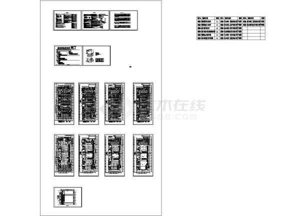 [江苏]多层商业广场空调通风系统设计施工图（风冷热泵机组）-图一