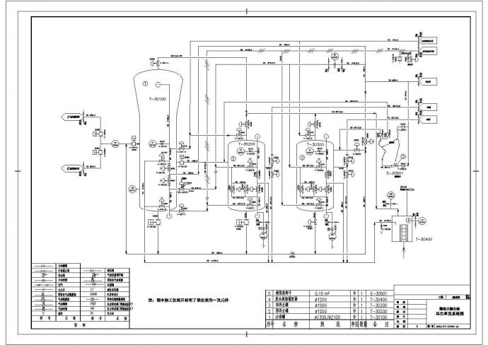 某电厂凝结水精处理图纸再生CAD构造系统图_图1