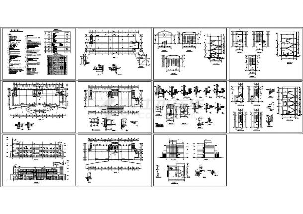 某三层框架结构办公楼（2570㎡）设计cad全套建筑施工图（含设计说明）-图一
