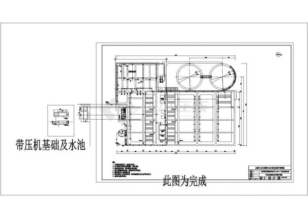 杭州某淀粉厂污水处理站污水处理场给排水CAD设计完整管线平面图-图一
