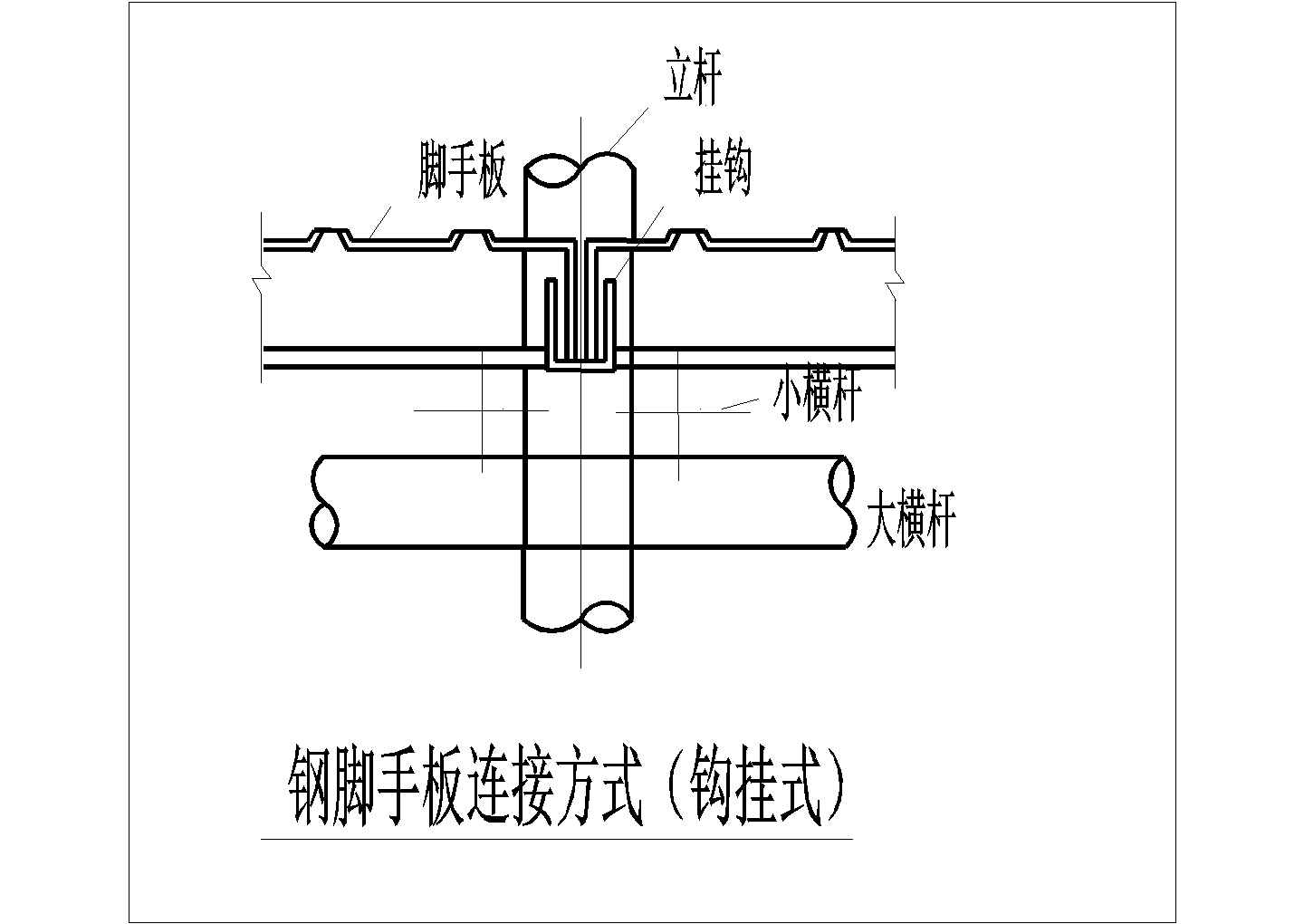 某脚手架CAD施工节点完整平面图纸