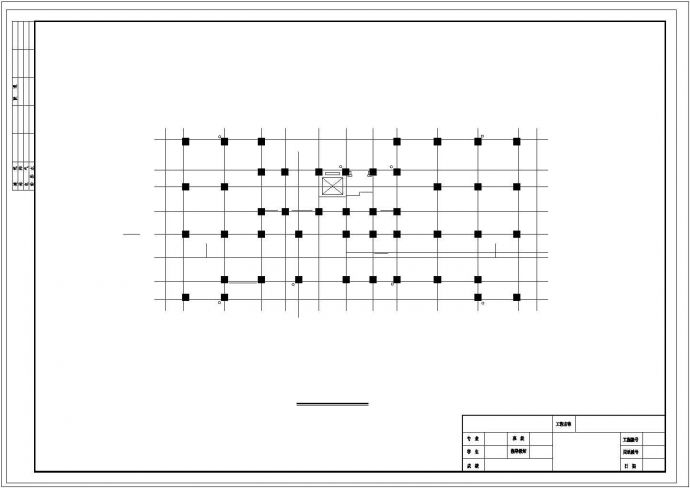 某3060平米九层框架结构CAD设计住宅楼二层平面图_图1