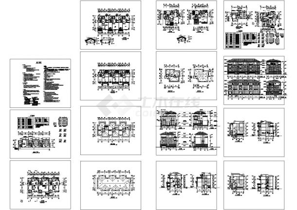 高档住宅楼建筑设计施工图（共14张）-图一