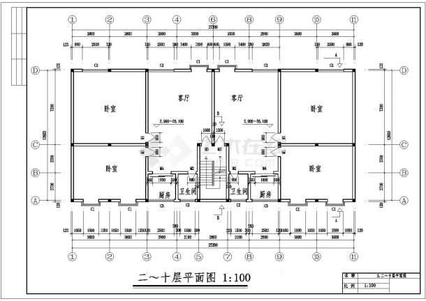 某花园钢结构住宅楼设计CAD详细全套建筑图-图二