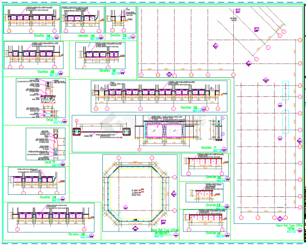 某2241.86平米展览展馆CAD详细方案设计图栏杆详图-图一