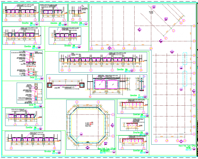 某2241.86平米展览展馆CAD详细方案设计图栏杆详图_图1