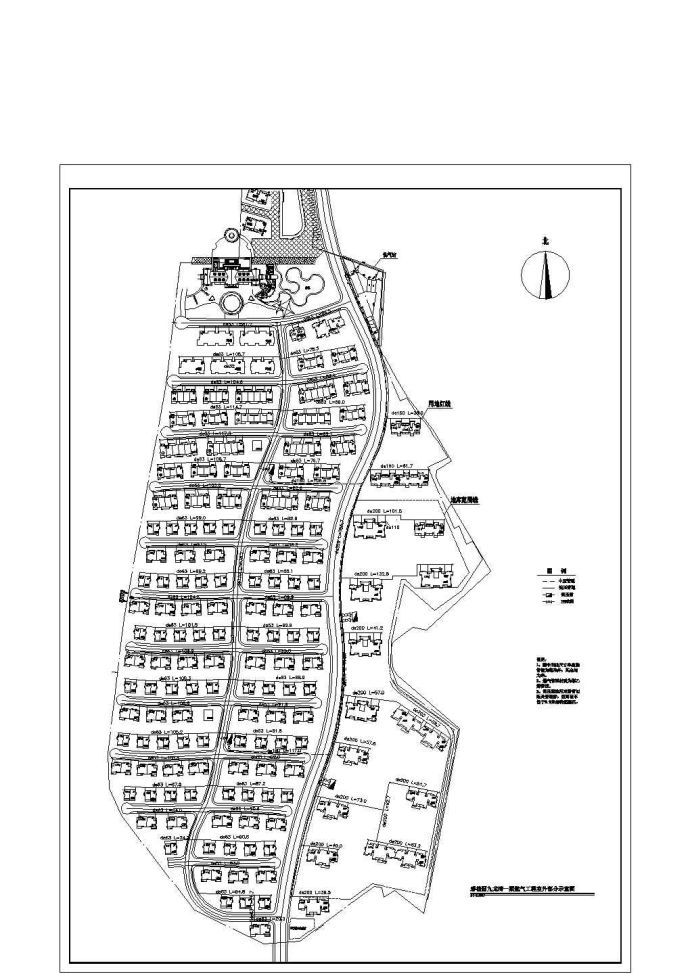 某高级住宅小区室外燃气管道设计图_图1