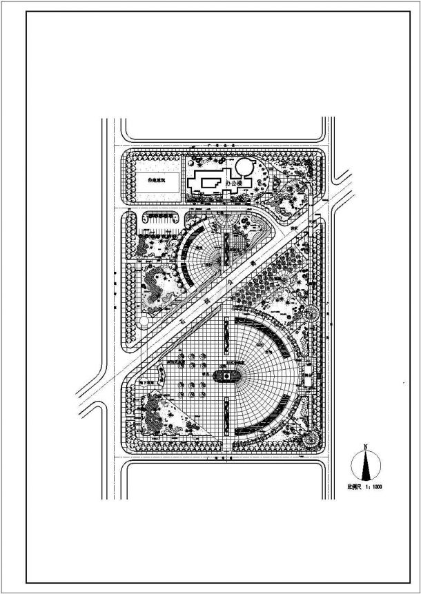 某文化广场规划设计CAD大样构造方案图纸-图一