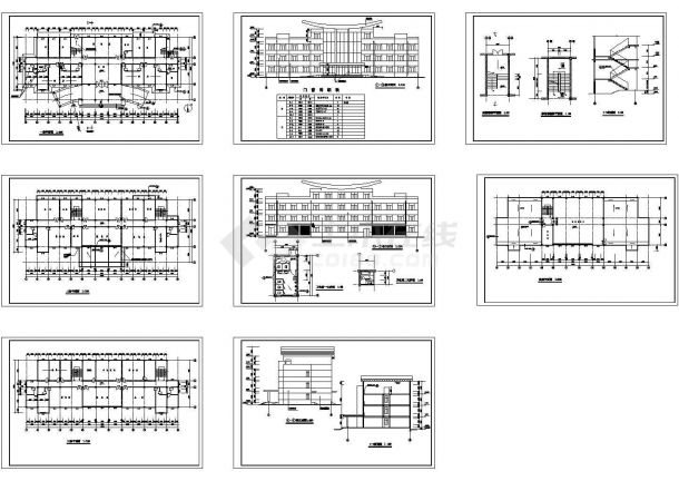 办公楼设计_【南京】某钢铁公司办公楼建筑设计施工CAD全套图纸-图一