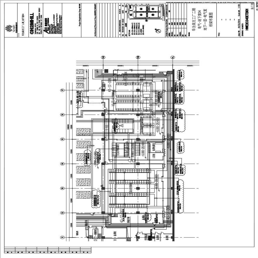 HWE2C043ETB101电气-地下室04地下一层-电气室桥架布置图.pdf-图一