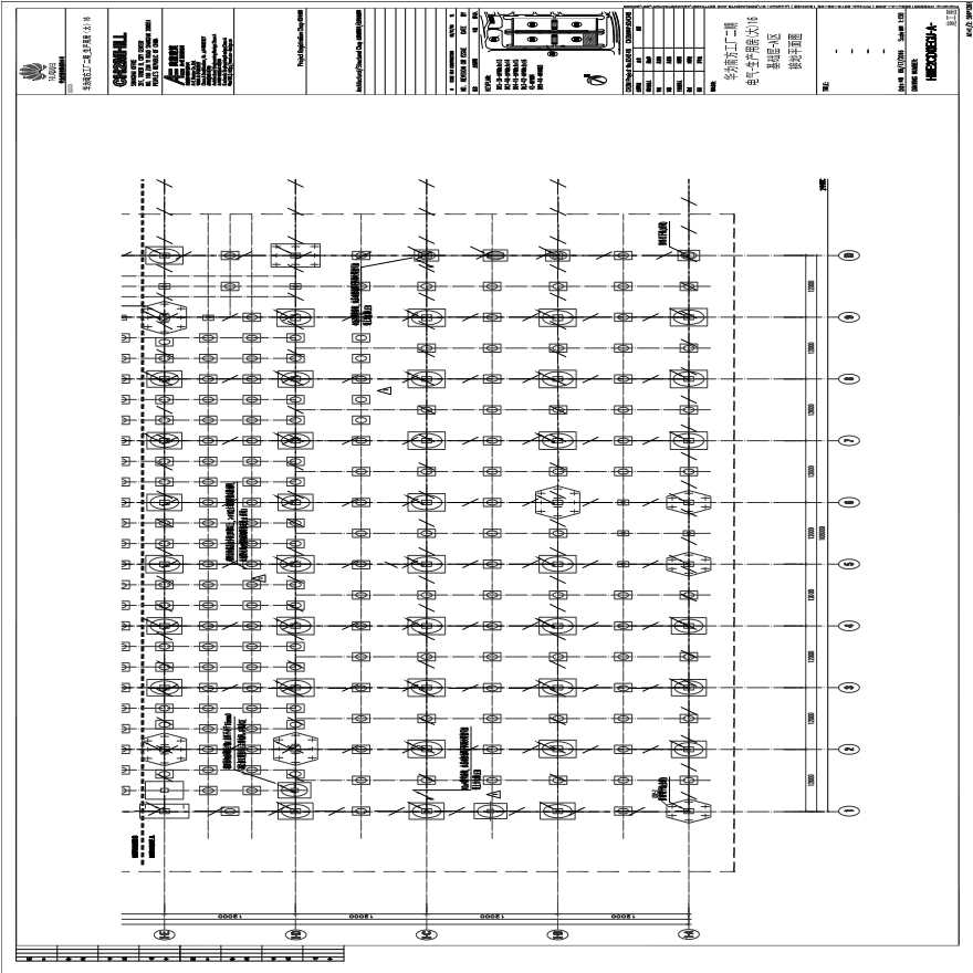 HWE2CD13EGU-A-电气-生产用房(大)16基础层-A区接地平面图.pdf-图一