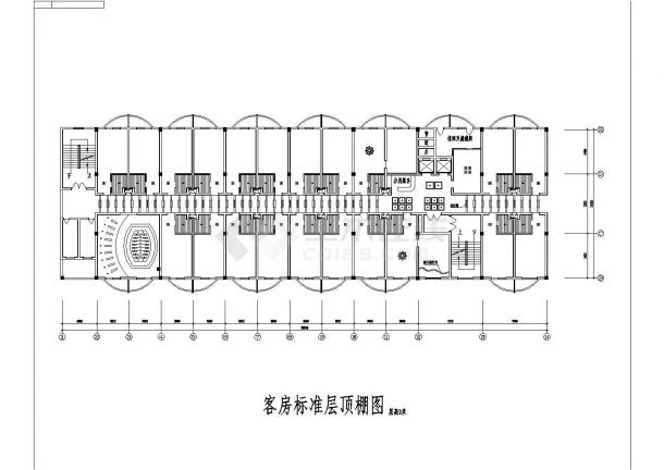 湖北省武汉市市区某电竞宾馆整体设计装修CAD图纸-图一