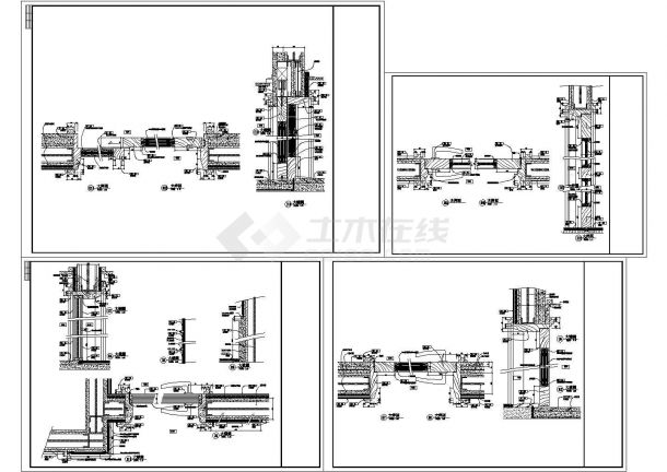 【济南】某大酒店大门建筑设计施工CAD全套图纸-图一