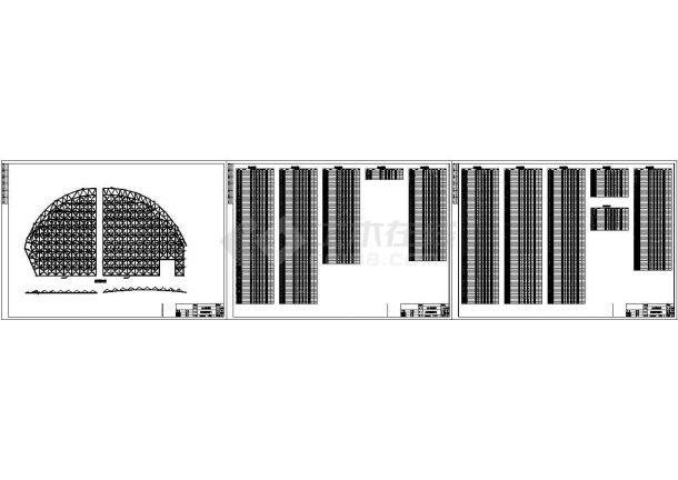 空间网架结构园博会植物馆钢结构图纸（超详细）-图二