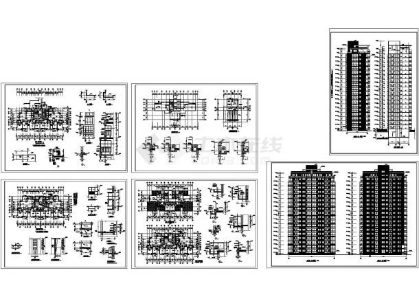 金海岸高层住宅施工图，共6张-图一