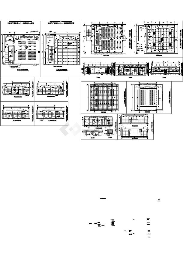 长乐市广播电视中心室内装修设计CAD施工图纸-图一