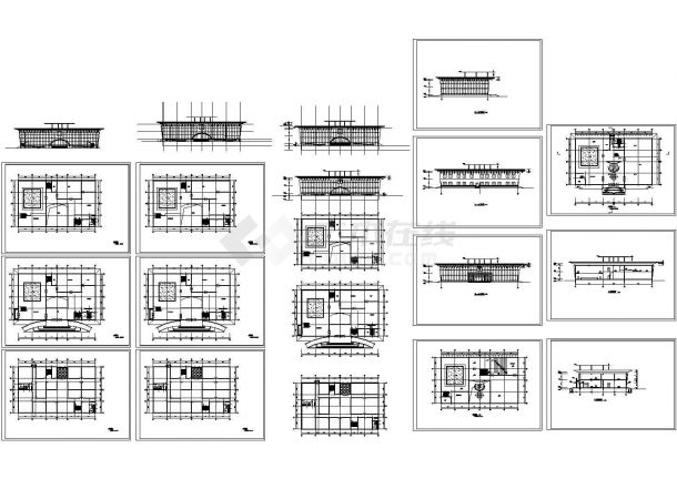 城市展览馆建筑方案CAD图-图一