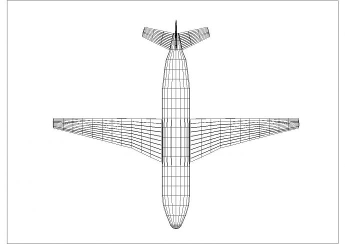 某飞机的草图CAD大样完整构造图_图1